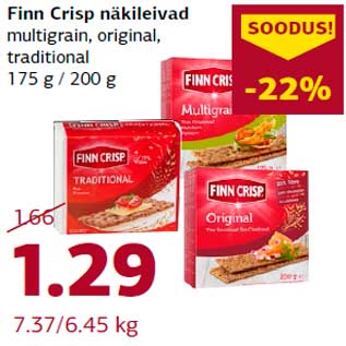 Скидка - Хлебцы Finn Crisp