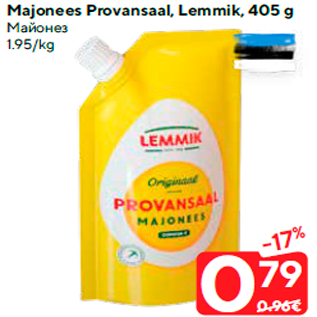 Allahindlus - Majonees Provansaal, Lemmik, 405 g