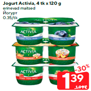 Allahindlus - Jogurt Activia, 4 tk x 120 g