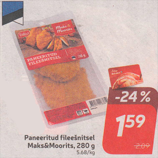 Allahindlus - Paneeritud fileešnitsel Maks&Moorits, 280 g