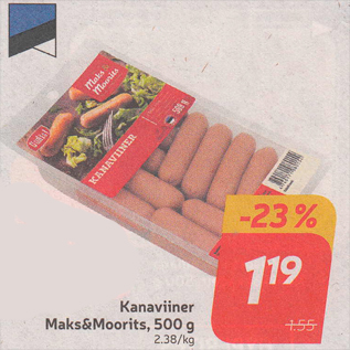 Allahindlus - Kanaviiner Maks&Moorits, 500 g