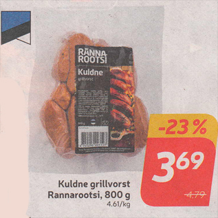 Allahindlus - Kuldne grillvorst Rannarootsi, 800 g