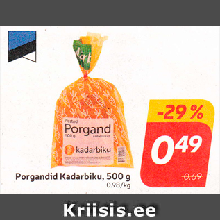 Allahindlus - Porgandid Kadarbiku, 500 g