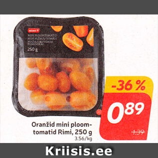 Скидка - Оранжевые мини сливовые помидоры Rimi, 250 г