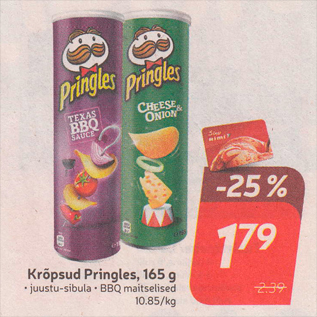 Allahindlus - Krõpsud Pringles, 165 g