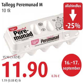 Allahindlus - Tallegg Peremunad M