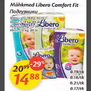 Скидка - Подгузники .Fit Maxi+, 10-16kg,80tk .Maxi, 7-14kg,84tk .XL,12-22kg,72tk .Midi, 5-8kg, 88 tk; 0,19/tk,0,18/tk, 0,21/tk 0,17 tk