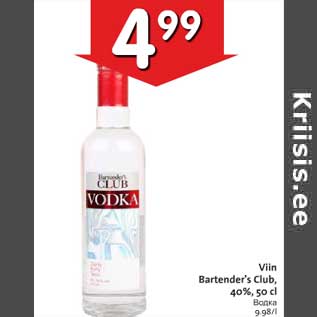 Allahindlus - Viin Bartender