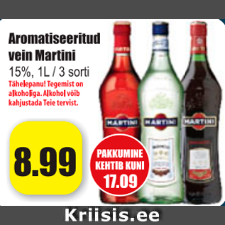 Allahindlus - Aromatiseeritud vein Martini