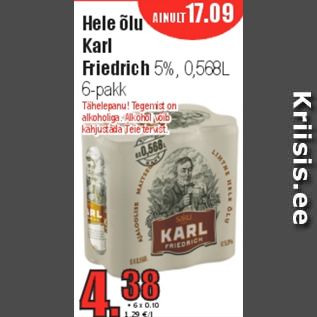 Allahindlus - Hele õlu Karl Friedrich 5