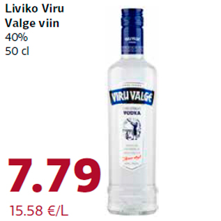 Allahindlus - Liviko Viru Valge viin 40% 50 cl