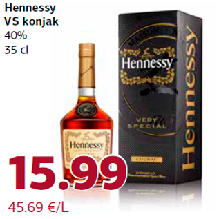 Allahindlus - Hennessy VS konjak 40% 35 cl