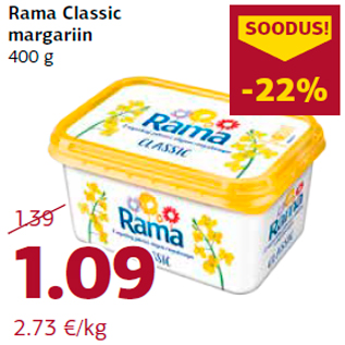 Allahindlus - Rama Classic margariin 400 g