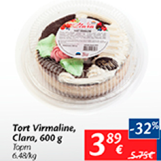 Allahindlus - Tort Virmaline, Clara, 600 g