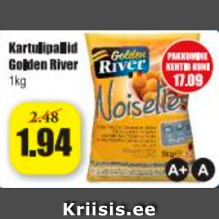 Скидка - Картофельные шарики Golden River 1 кг