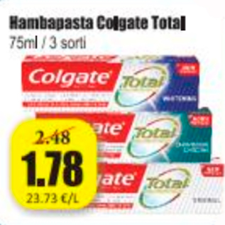 Allahindlus - Hambapasta Colgate Total