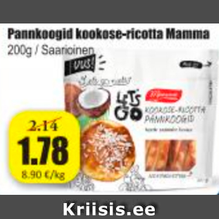 Allahindlus - Pannkoogid kookose-ricotta Mamma