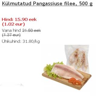 Allahindlus - Külmutatud Pangassiuse filee