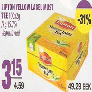 Allahindlus - Lipton Yellow Label must tee