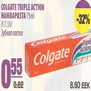 Allahindlus - Colgate Triple Action hambapasta