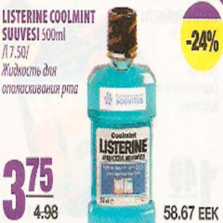 Allahindlus - Listerine Coolmint suuvesi