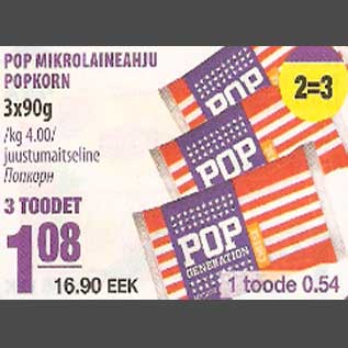 Allahindlus - Pop mikrolaineahju popkorn