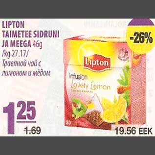 Allahindlus - Lipton taimetee sidruni ja meega