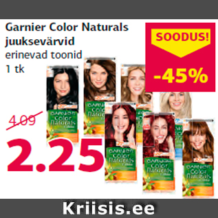 Allahindlus - Garnier Color Naturals juuksevärvid