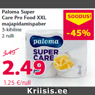 Allahindlus - Paloma Super Care Pro Food XXL majapidamispaber