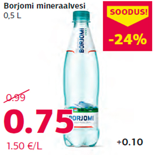 Allahindlus - Borjomi mineraalvesi 0,5 L
