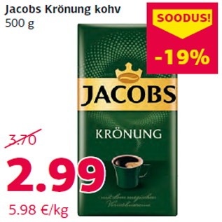 Allahindlus - Jacobs Krönung kohv 500 g