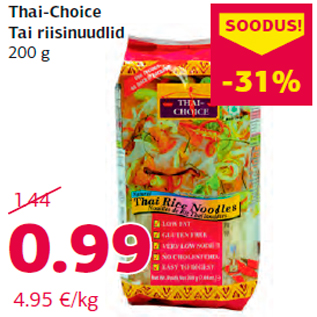Allahindlus - Thai-Choice Tai riisinuudlid 200 g