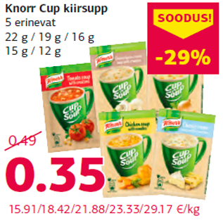 Allahindlus - Knorr Cup kiirsupp