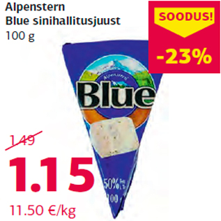 Allahindlus - Alpenstern Blue sinihallitusjuust 100 g