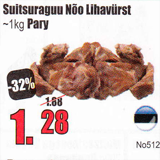 Allahindlus - Suitsuraguu Nõo Lihavürst ~1 kg