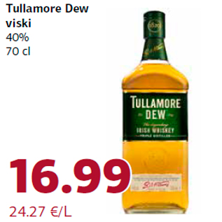 Allahindlus - Tullamore Dew viski 40% 70 cl