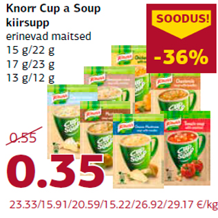 Allahindlus - Knorr Cup a Soup kiirsupp