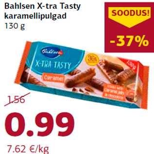 Allahindlus - Bahlsen X-tra Tasty karamellipulgad 130 g