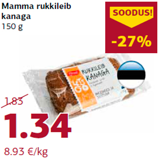 Allahindlus - Mamma rukkileib kanaga 150 g