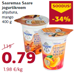 Allahindlus - Saaremaa Saare jogurtikreem