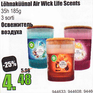 Allahindlus - Lõhnaküünal Air Wick Life Scents