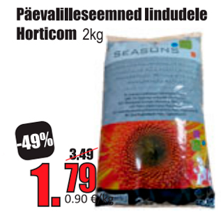 Allahindlus - Päevalilleseemned lindudele Horticom 2 kg