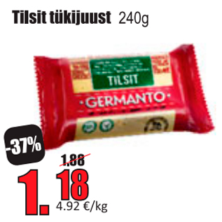 Allahindlus - Tilsit tükijuust 240 g