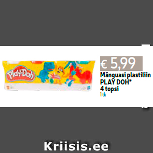 Allahindlus - Mänguasi plastiliin PLAY DOH* 4 topsi 1 tk