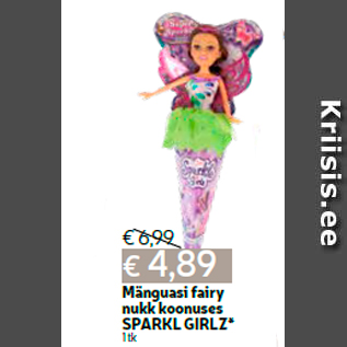 Allahindlus - Mänguasi fairy nukk koonuses SPARKL GIRLZ* 1 tk
