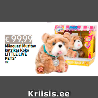 Allahindlus - Mänguasi Musitav kutsikas Koko LITTLE LIVE PETS* 1 tk