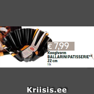 Allahindlus - Koogivorm BALLARINI PATISSERIE** 22 cm 1 tk