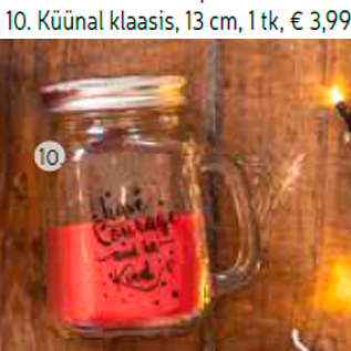 Allahindlus - 10. Küünal klaasis, 13 cm, 1 tk