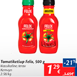 Allahindlus - Tomatiketšup Felix, 500 g