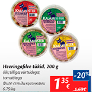 Allahindlus - Heeringafilee tükid, 200 g